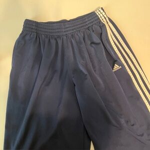 Vintage Adidas Baggy Dazzle Blue Basketball Pants Shiny Y2K Size Medium